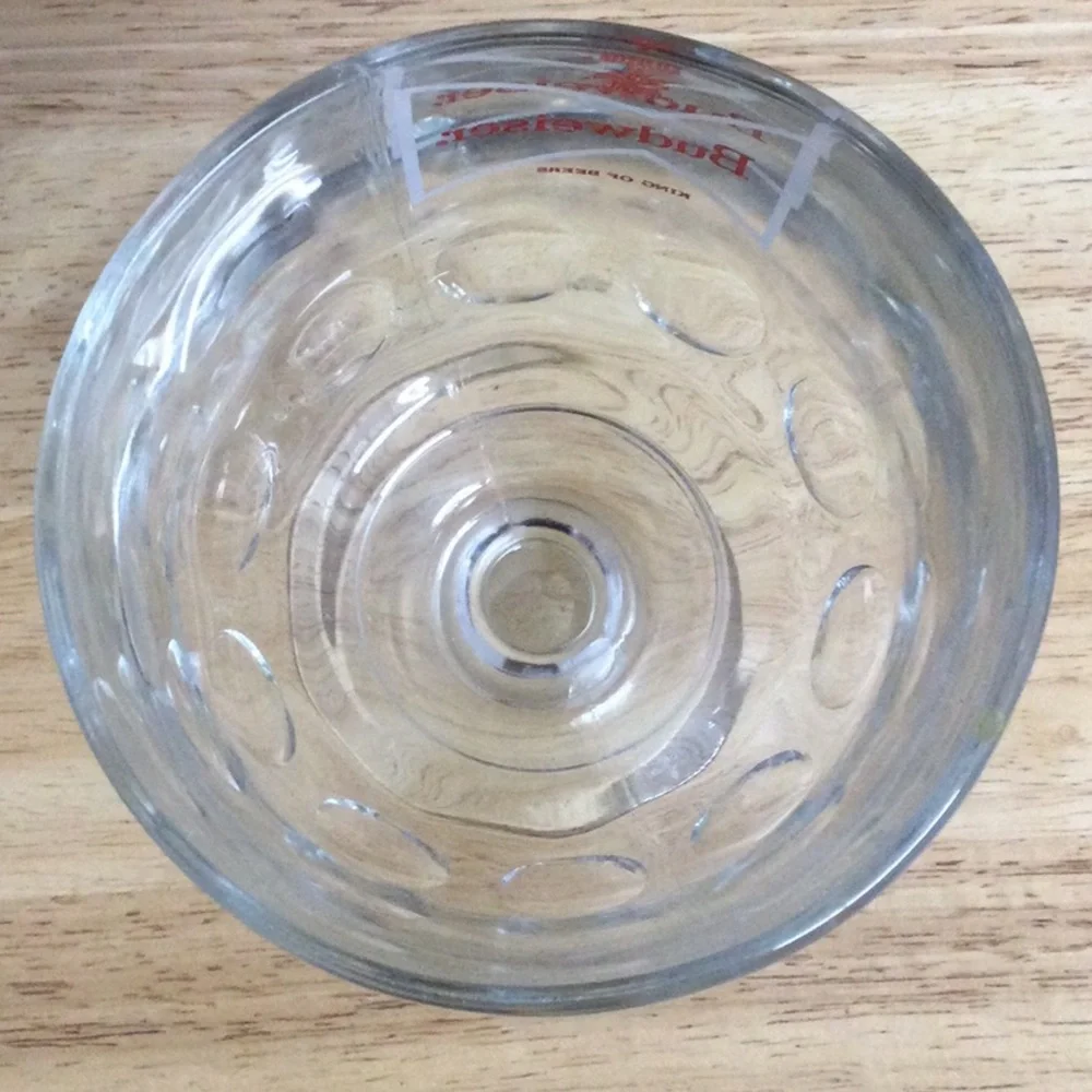 🌞 Budweiser vintage King of Beers Stem Drinking Glass Goblet 6” Tall Bow Tie